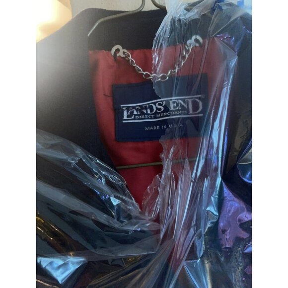 Vintage Lands End Navy Wool Peacoat 10 Naval Anchor Preppy Nautical Rare Coat - Picture 5 of 5